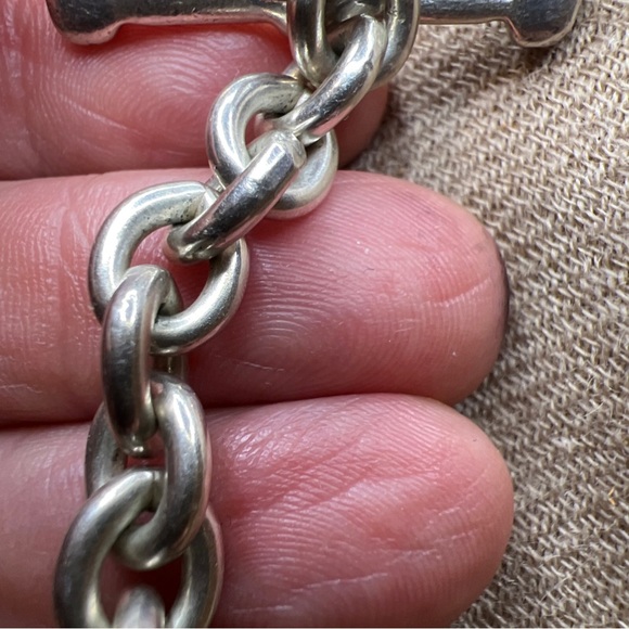 Vtg Joseph Esposito espo sig 925 sterling silver Rolo cable chain heart necklace - Picture 9 of 11